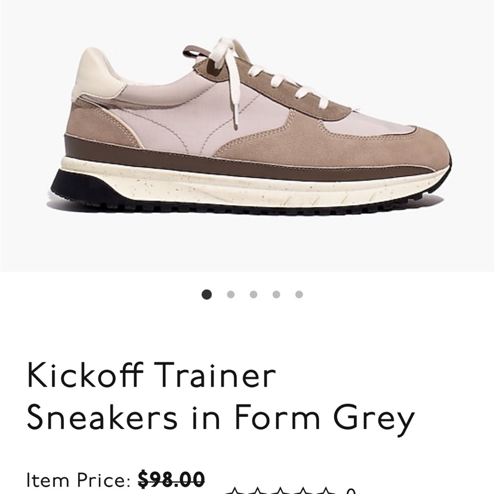 Madewell kickoff trainer in form gray